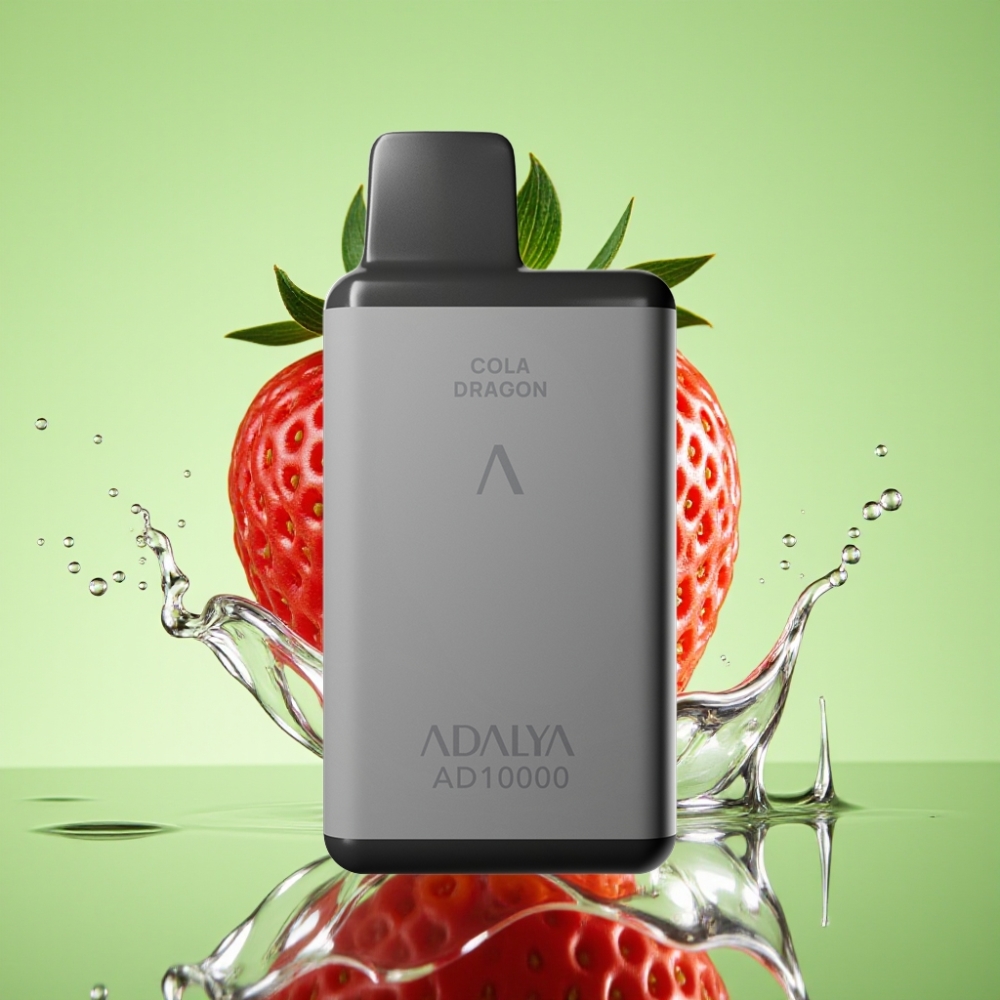Adalya AD 10000 Puffs Jednokratna Vape Svemirska siva Jagodni Spljusak USB-C 14 ml