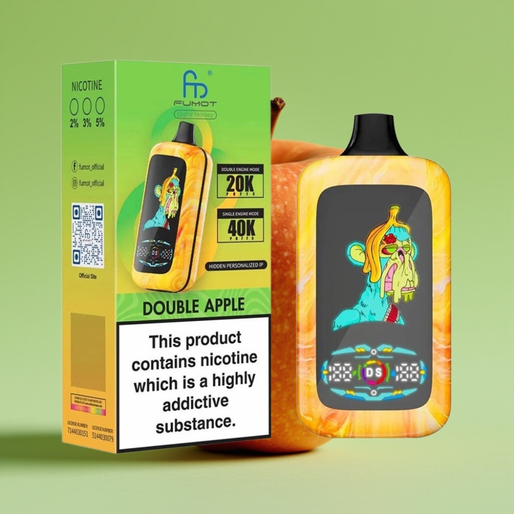 Fumot Digital Monkey 40000 Puffs Dual Engine Dual Mesh Coil 850MAH Type-C Dvostruka Jabuka