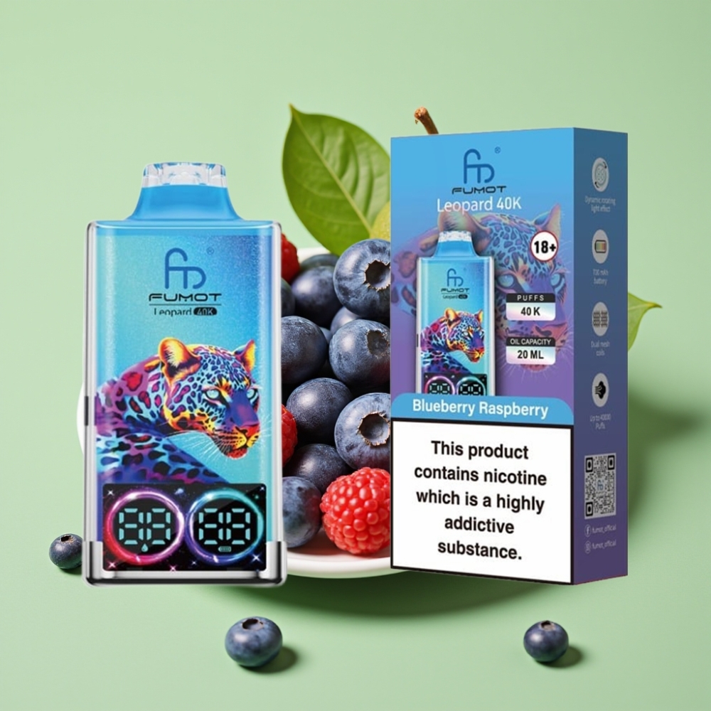 Fumot Leopard 40K Puffs Dual Mesh 700mAh Type-C Borovnica Malina 0%-5% Nic