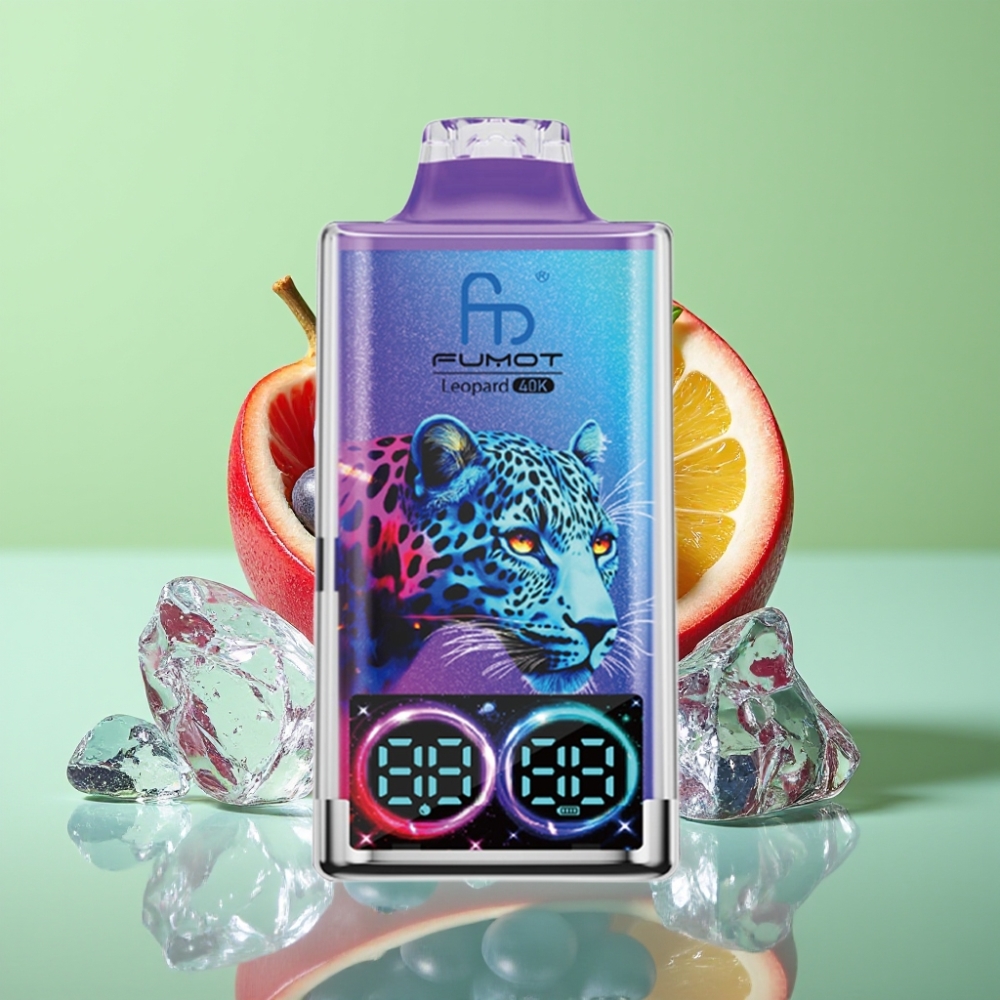 Fumot Leopard 40K Puffs Dual Mesh 700mAh Type-C Borovnica na ledu 0%-5% Nicotin