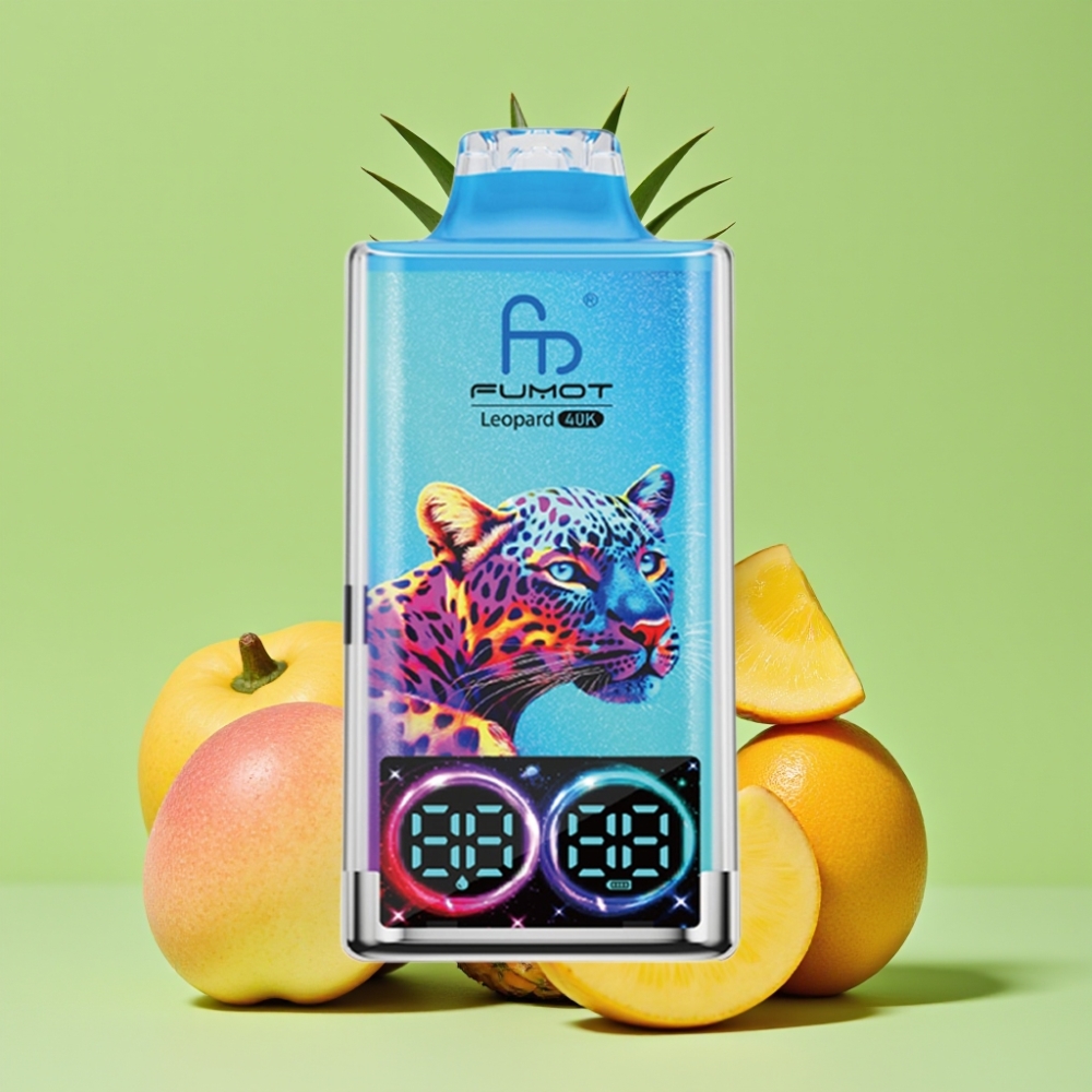 Fumot Leopard 40K Puffs Dual Mesh 700mAh Type-C Okus Breskva Mango Ananas 0-5% Nikotina