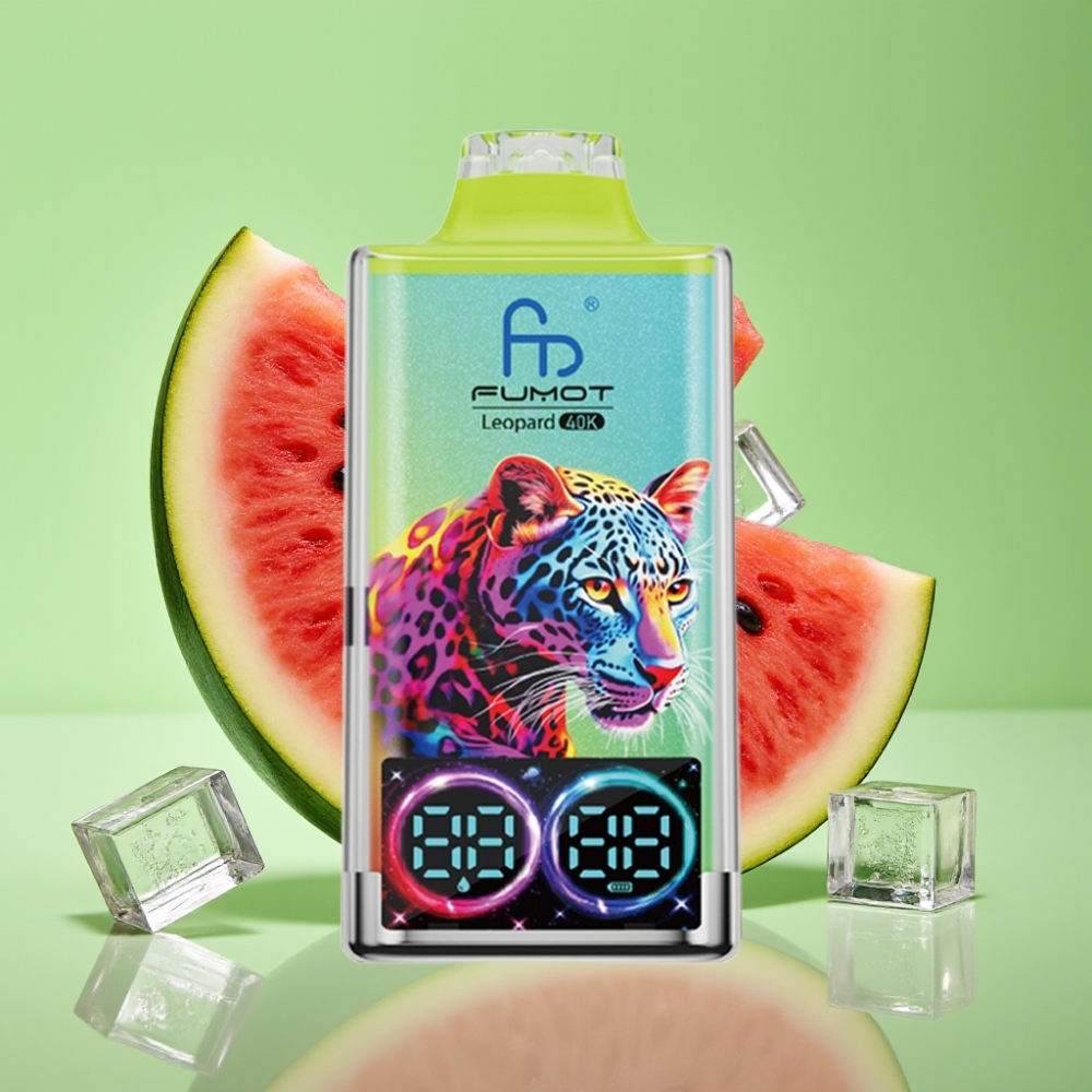 Fumot Leopard 40K Puffs Dual Mesh Digital Display Type-C Bubanj Leden