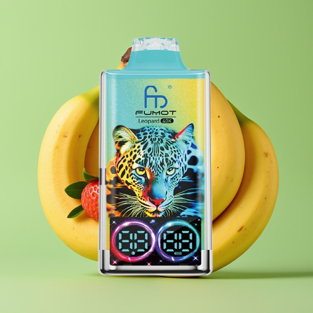 Fumot Leopard 40K Puffs Dual Mesh Jagoda Banana 0-5% Nicotine Type-C 700mAh