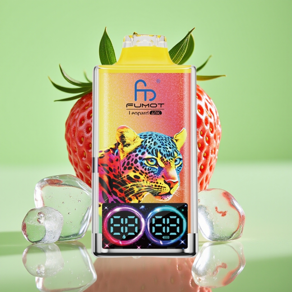 Fumot Leopard 40K Puffs Dual Mesh Jagoda Led 0-5% Nicotine Type-C