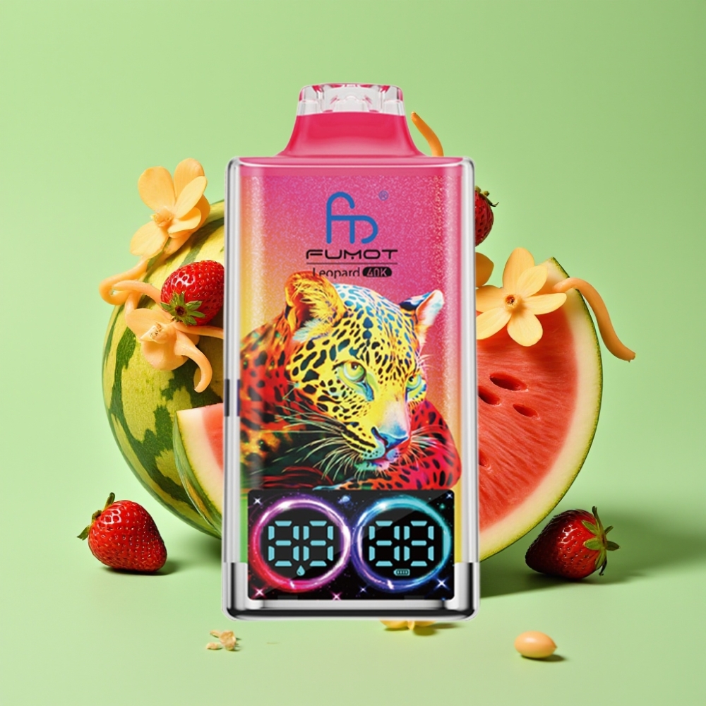 Fumot Leopard 40K Puffs Dual Mesh Jagoda Lubenica 0-5% Nicotine Type-C 700mAh