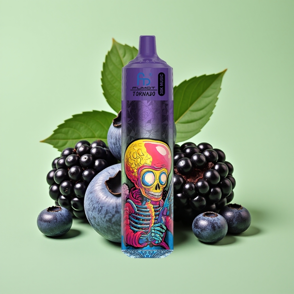 Fumot RandM Tornado 30000 Puffs 30mL 2%/5% LED Borovnica Kupina