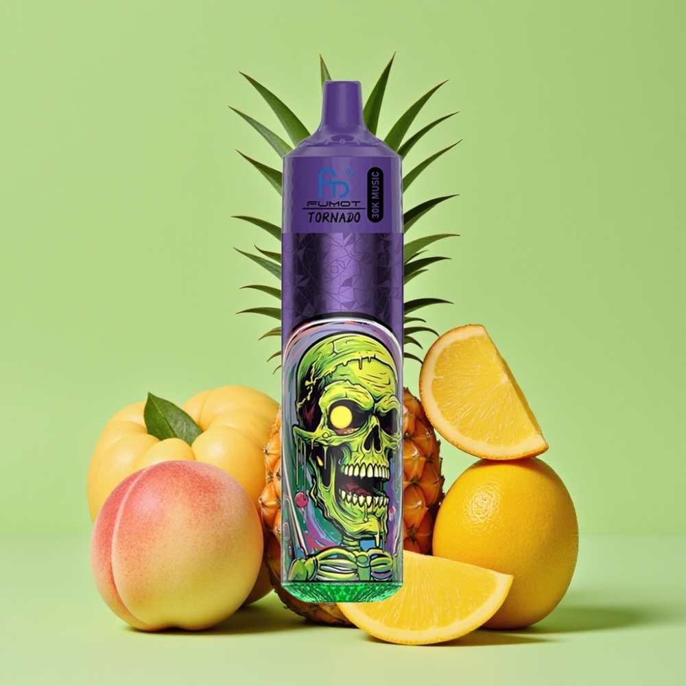 Fumot RandM Tornado 30000 Puffs 30mL 2%/5% LED Brestok Mango Ananas