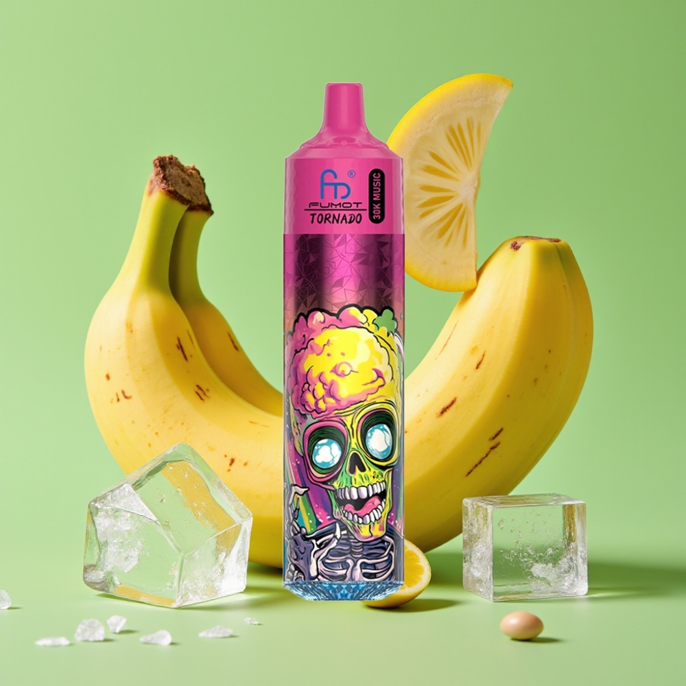 Fumot RandM Tornado 30000 Puffs 30mL Banana Led (Banana Ice) 600mAh LED