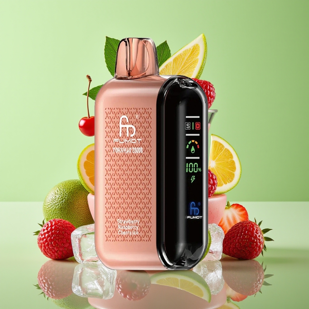Fumot Tornado 20000 Puffs Dual Mesh Coil 20ml 850mAh Jagoda Malina Trešnja Led