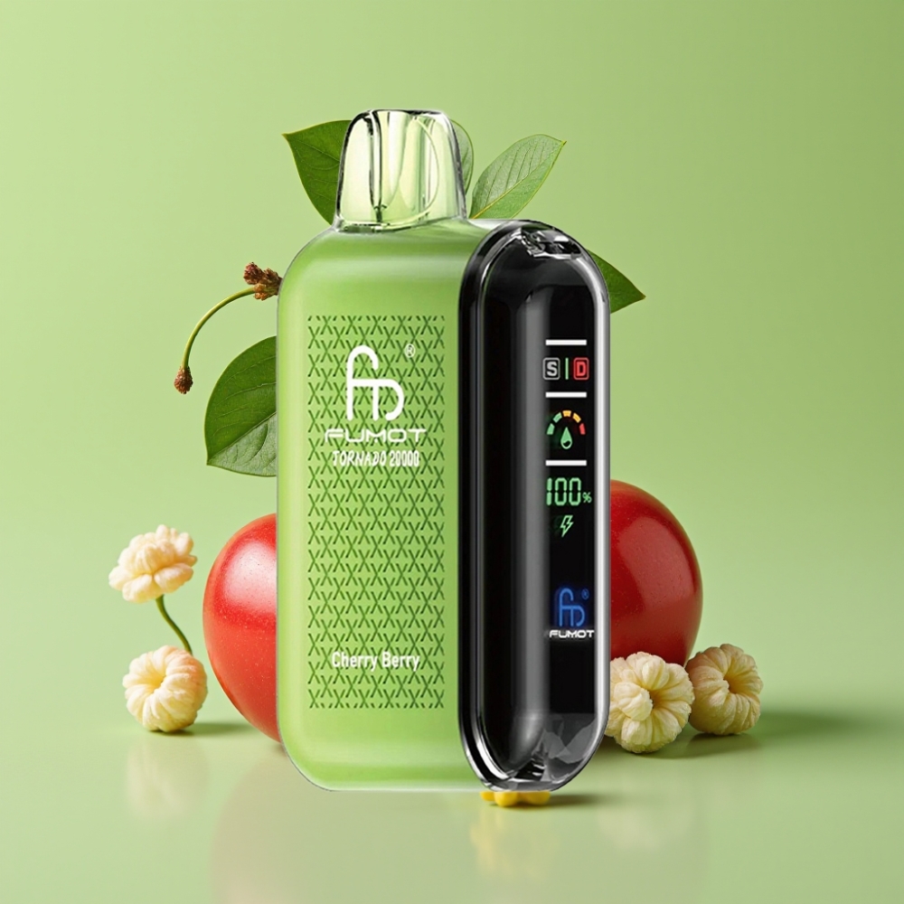 Fumot Tornado 20000 Puffs Dual Mesh Coil 20ml 850mAh Pamuknuti Cherry Berry