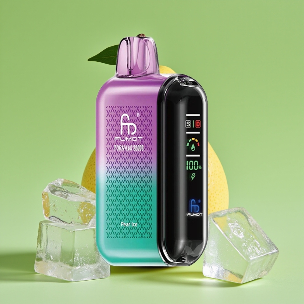 Fumot Tornado 20000 Puffs Dual Mesh Coil 20ml 850mAh Smart Display Airflow Control Kruškoledni Led