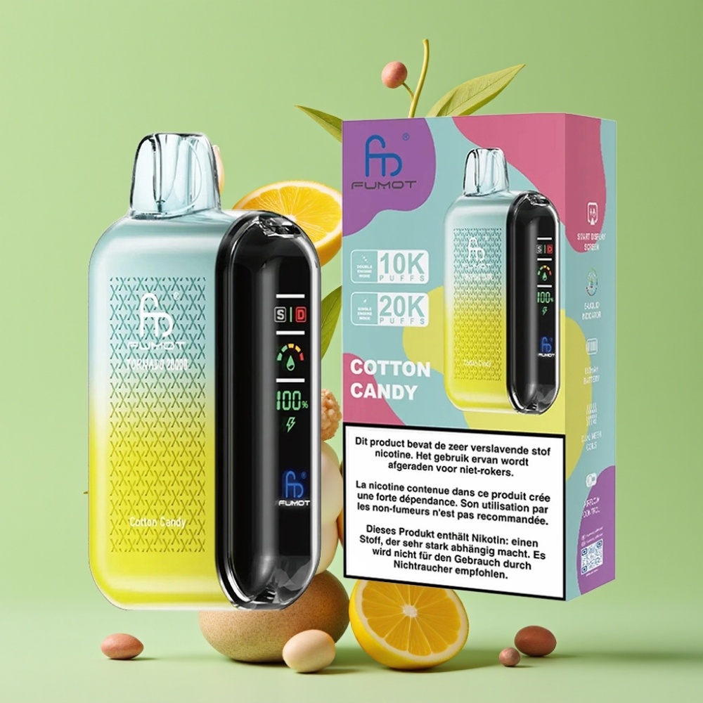 Fumot Tornado 20000 Puffs Dual Mesh Coil 20ml 850mAh Smart Display Bombonasto