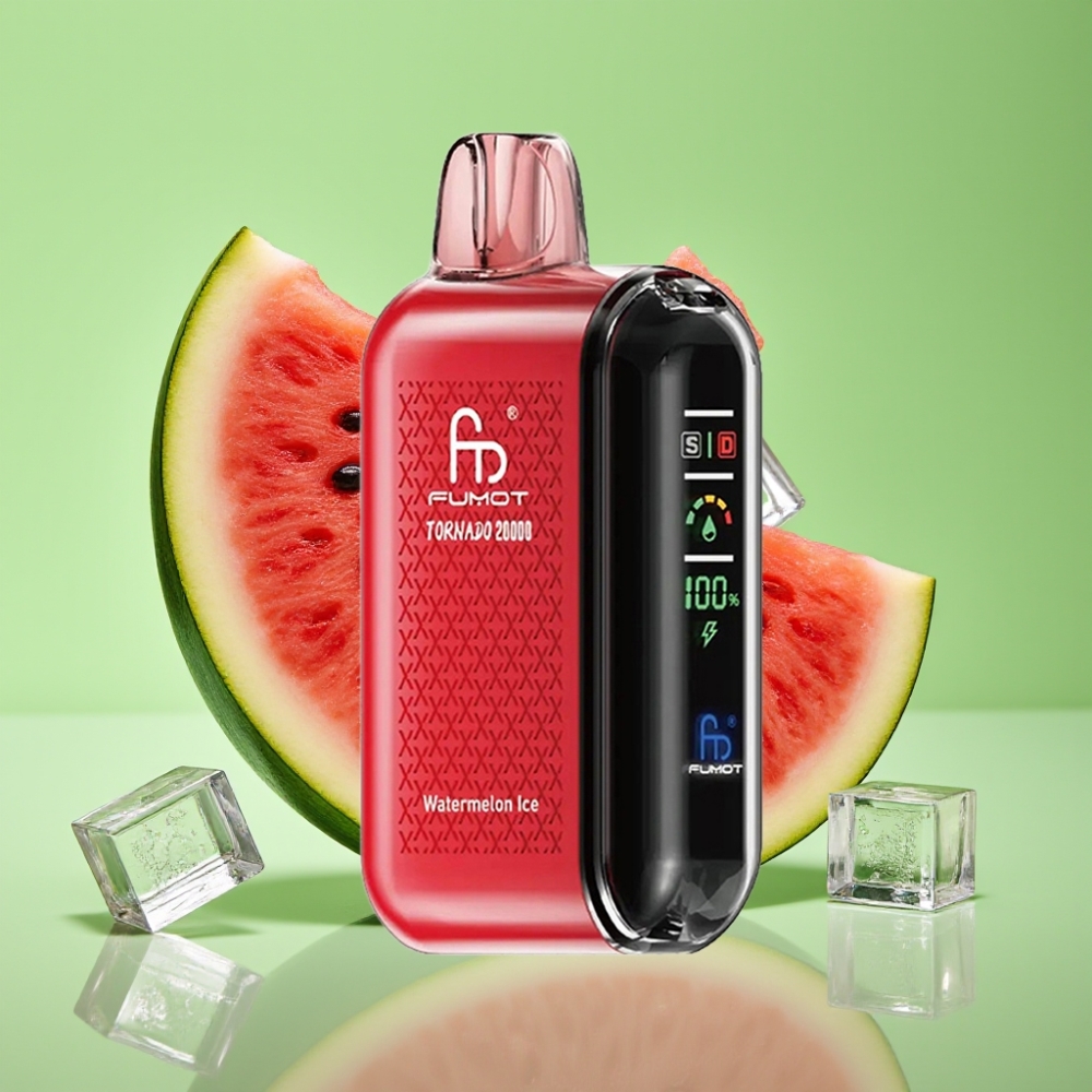 Fumot Tornado 20000 Puffs Dual Mesh Coil 20ml 850mAh Smart Display Lubenica Led