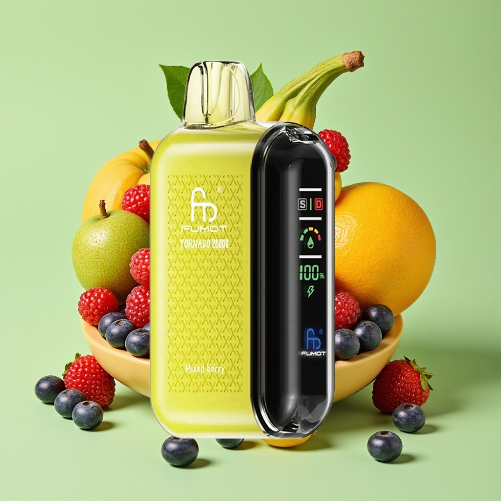 Fumot Tornado 20000 Puffs Dual Mesh Coil 20ml 850mAh Smart Display Mješovita Bobica