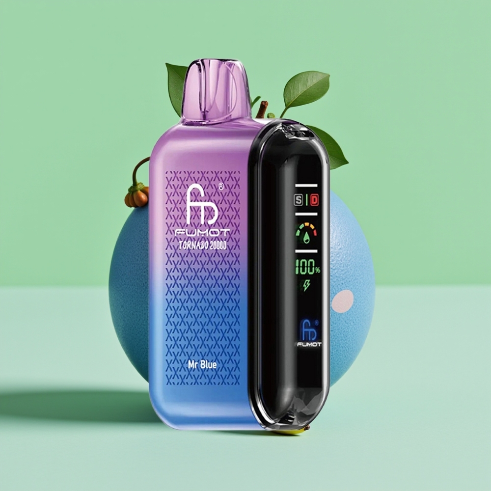 Fumot Tornado 20000 Puffs Dual Mesh Coil 20ml 850mAh Smart Display Plavi