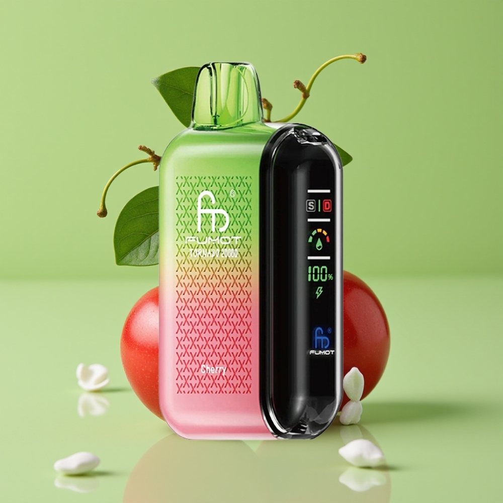 Fumot Tornado 20000 Puffs Dual Mesh Coil 20ml 850mAh Smart Display Trešnja