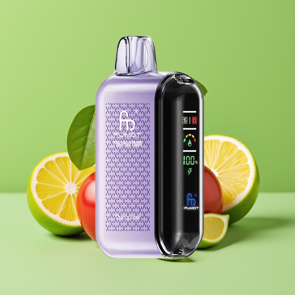 Fumot Tornado 20000 Puffs Dual Mesh Coil 20ml 850mAh Trešnja Limeta