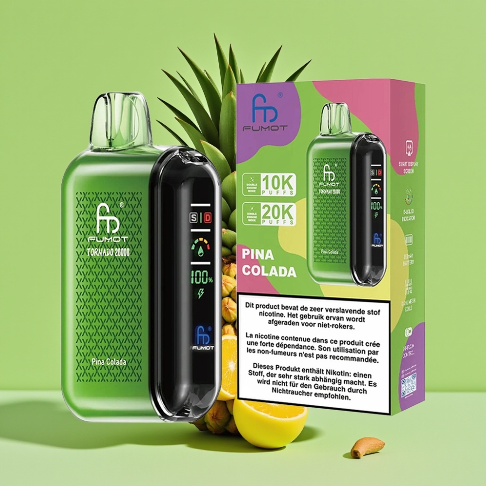 Fumot Tornado 20000 Pufova Dual Mesh Coil 20ml 850mAh Pina Colada