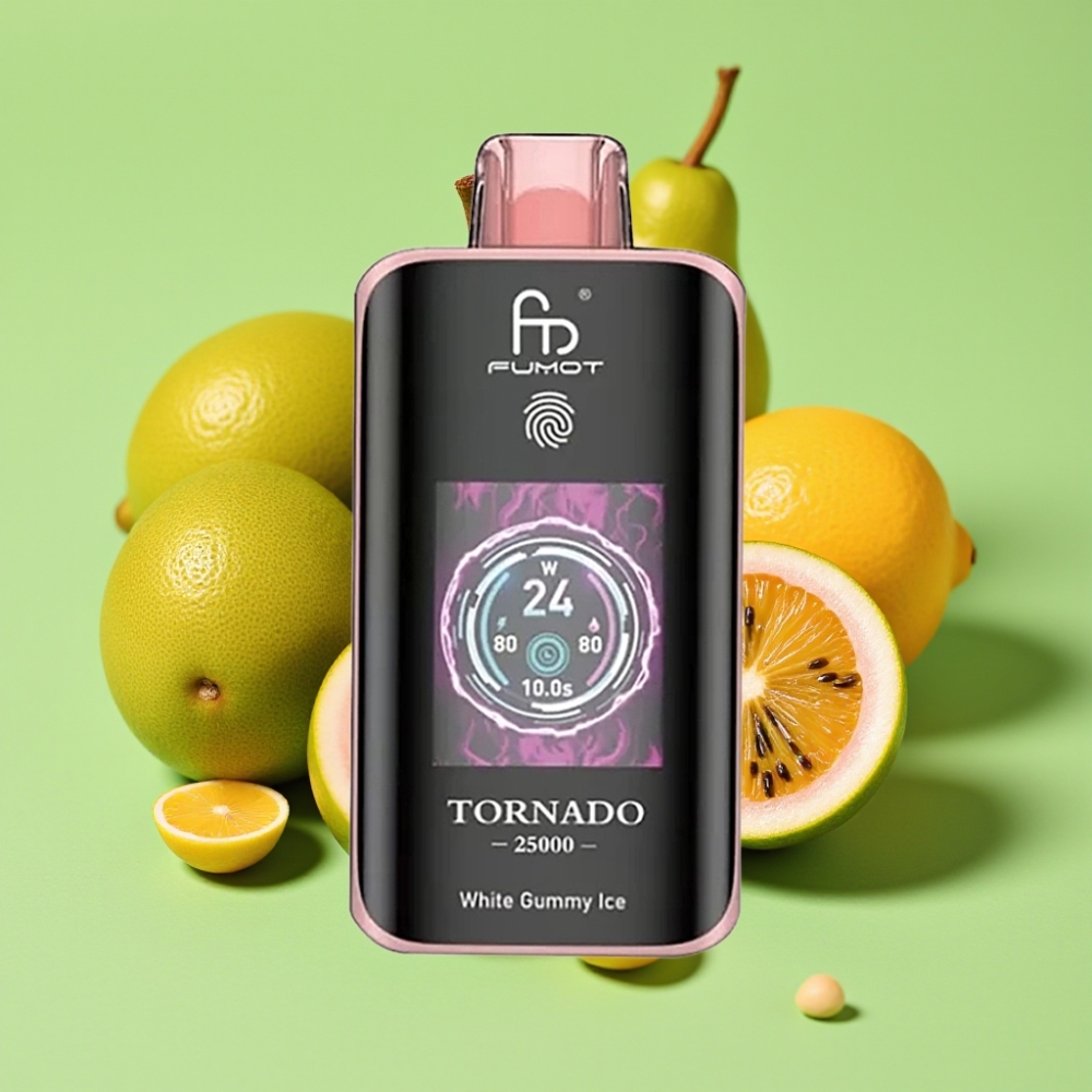 Fumot Tornado 25000 Puffs HD Ekran, 700mAh Baterija, 20ml Tekućina, Kiwi Pasiflora Guava
