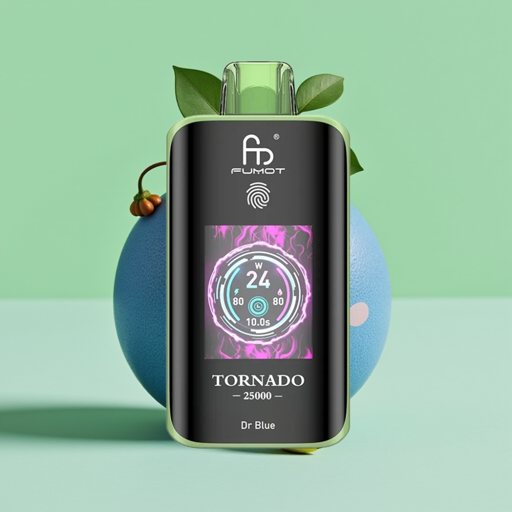Fumot Tornado 25000 Puffs HD Ekran, 700mAh Baterija, Dr Blue Okus