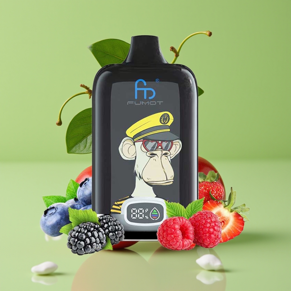 Fumot Tornado Digital Box 12000 Puffs Jednokratna e-cigareta Trešnja 20ml 550mAh Type-C