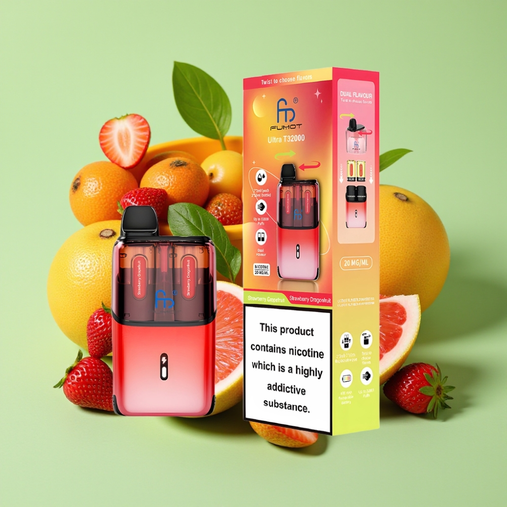 Fumot Ultra T32000 Disposable Vape 32000 pufova, 800mAh, 24ml, Jagoda Grejpfrut - Jagoda Zmajevo Voće