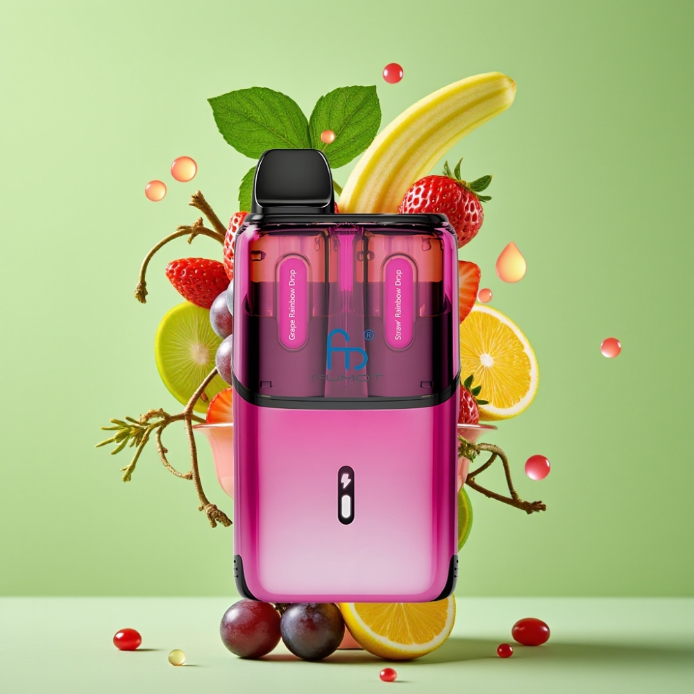 Fumot Ultra T32000 Jednokratna Vape 32000 pufova, 800mAh, Type-C, 20mg, Grožđe Rainbow Drops - Jagoda Rainbow Drops