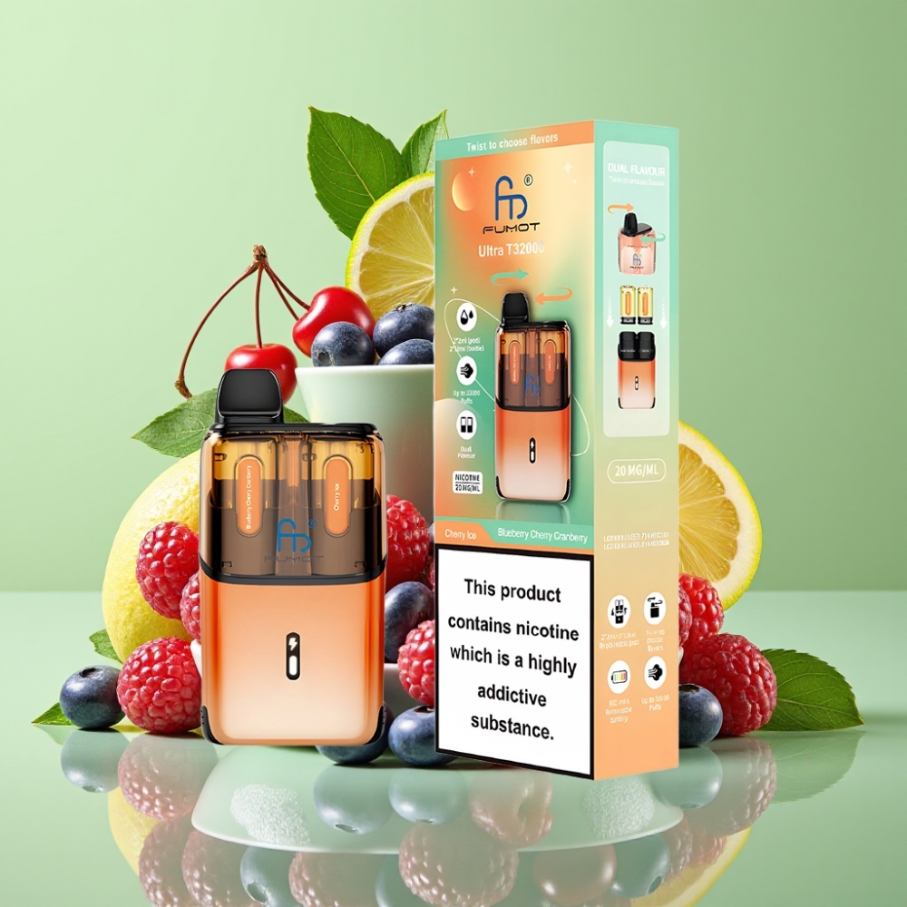 Fumot Ultra T32000 Jednokratna Vape Borovica Trešnja Brusnica - Trešnja Led 32000 puševa, 800mAh, 24ml