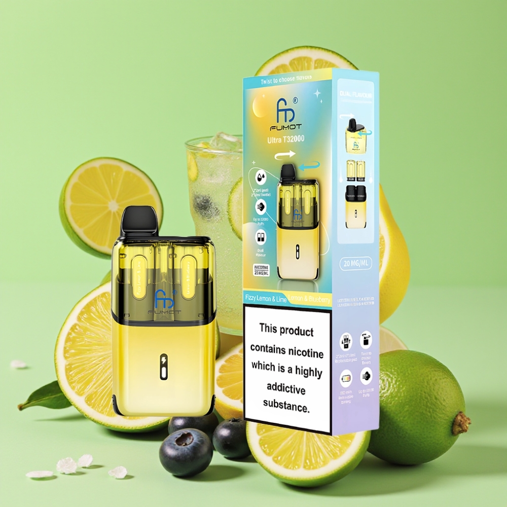 Fumot Ultra T32000 Jednokratna Vape Gazirana Limeta & Limun - Limun & Borovnica, 800mAh, Type-C, 20mg