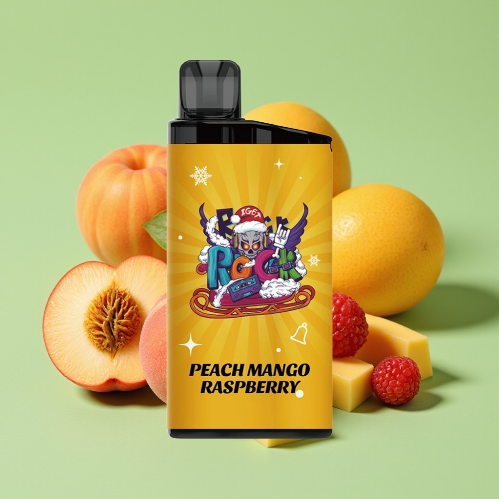 IGET Bar 3500 Puffs Jednokratna Vape Breskva Mango Malina – 1400 mAh, 1.2 Ohm Mesh Coil