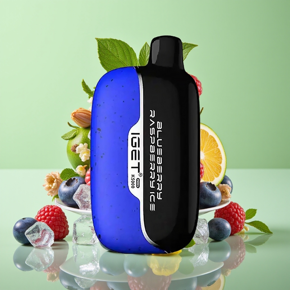 IGET Moon K5000 Puffs Jednokratna Vape Borovnica Malina Led 81.5g 1.35 Ohm