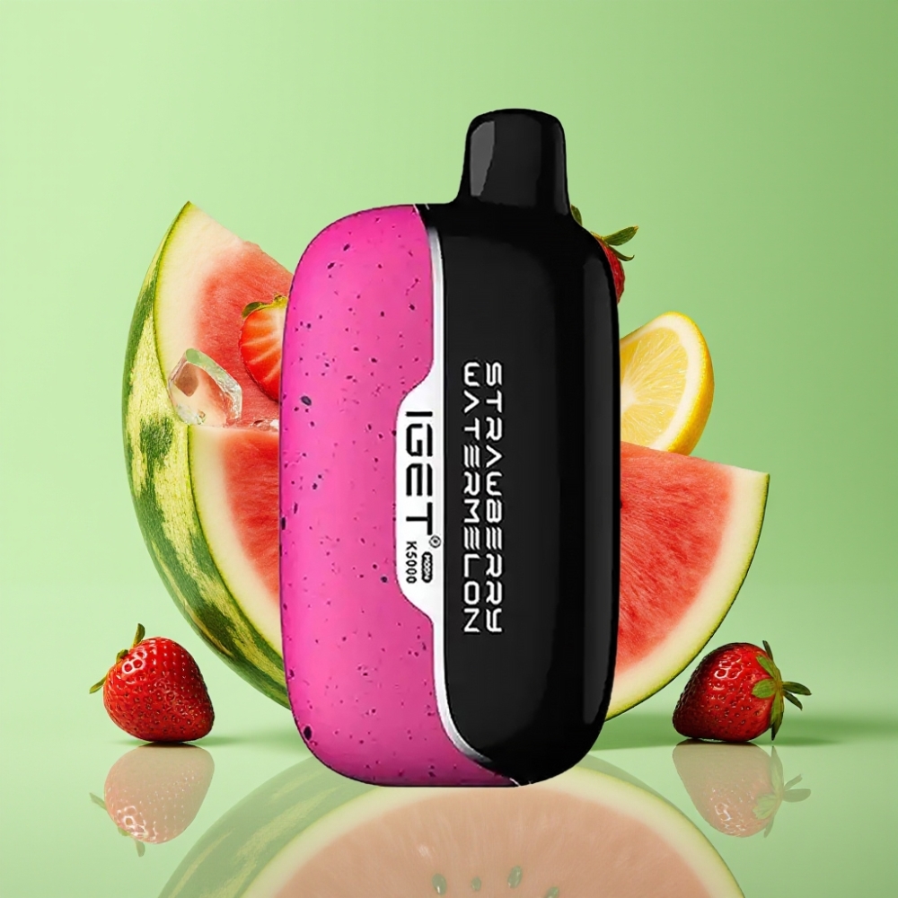 IGET Moon K5000 Puffs Jednokratna Vape Jagoda Lubenica Led PC 1.35 Ohm 81.5g