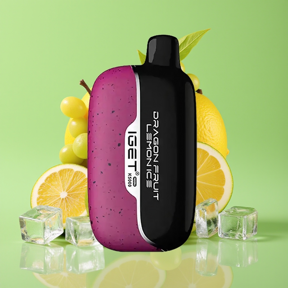 IGET Moon K5000 Puffs Jednokratna Vape Zmajevo Voće Limun Led PC Mesh Coil 1.35 Ohm