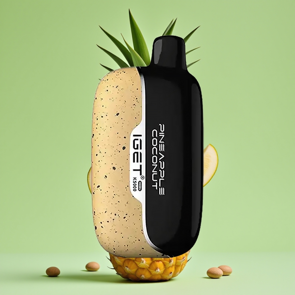 IGET Moon K5000 Pufova Jednokratna Vape Ananas Kokos (81,5 g, 5000 pufova, PC, 1,35 Ohm, 49,5x25,3x99,4 mm)