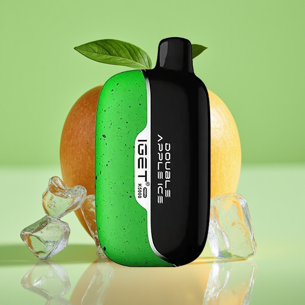 IGET Moon K5000 Puhova Jednokratna Vape Dvostruka Jabuka Led s 5000 pufova, 81.5 g, PC