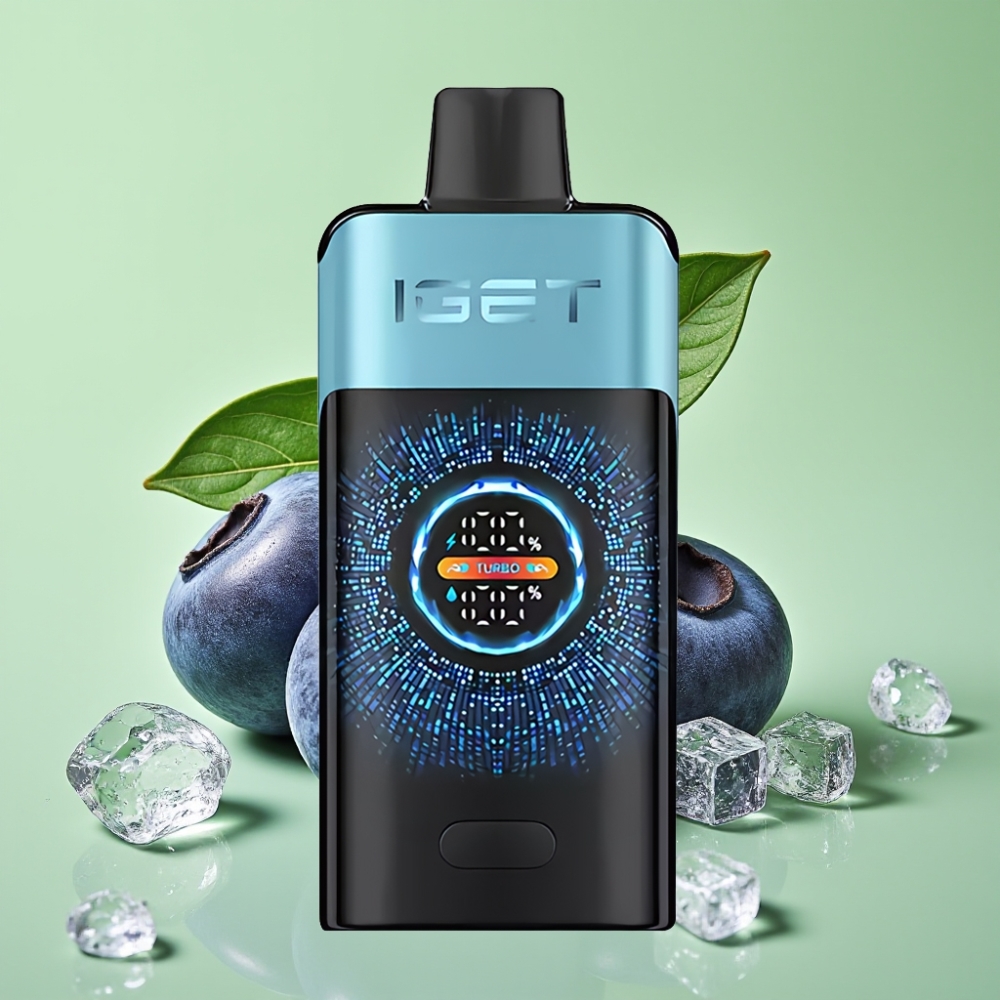 IGET ONE 12000 Puffs Jednokratna Vape Borovnica Led s Turbo Modom, Velikim Zaslonom