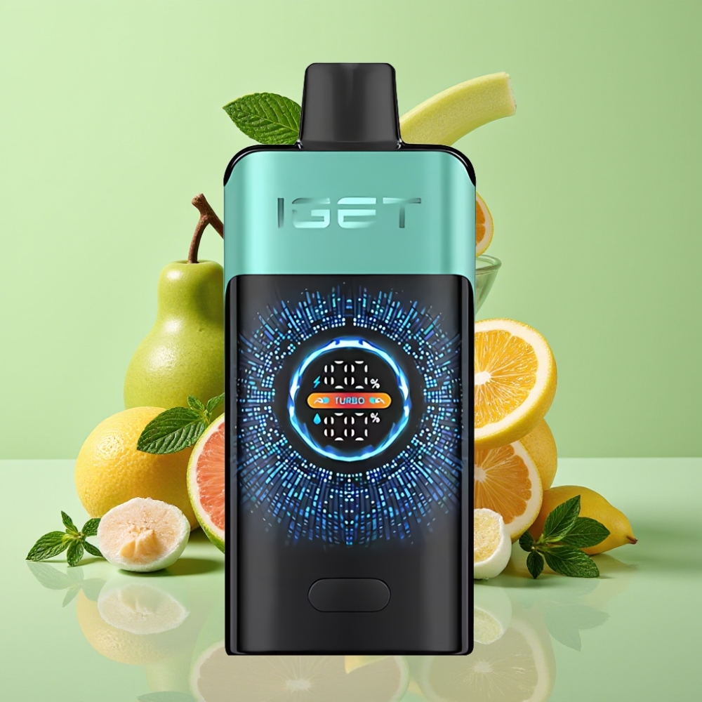 IGET ONE 12000 Puffs Jednokratna Vape Planinski Izvor Mint Led s 2700 mAh i Zaslonom