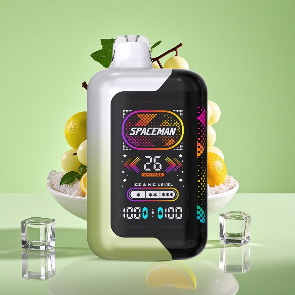 SMOK Spaceman SP40000 Zero Nikotin Disposable Vape Bijeli Grožđe Led 40000 Puffova 1000mAh