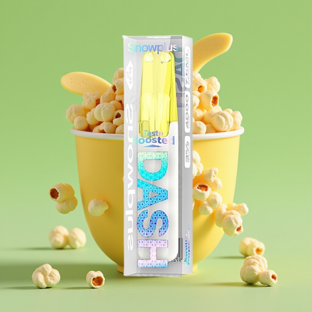 Snowplus Dash 4000 Puffs Jednokratni Uređaj Keramički Atomajzer 530 mAh 7,5 ml Vanilla Kokice