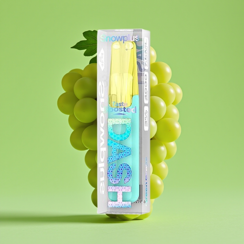 Snowplus Dash 4000 Puffs Jednokratni Uređaj Keramički Atomajzer 530 mAh 7.5 ml Zeleni Grožđe
