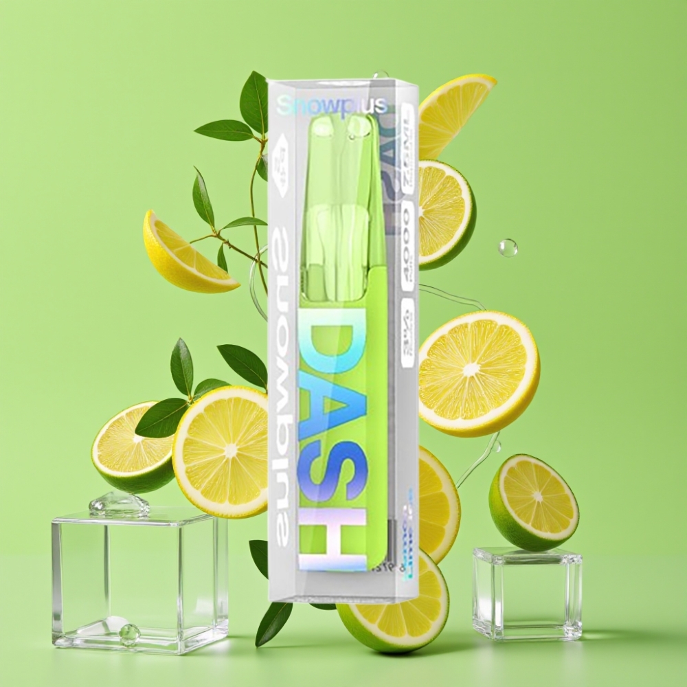 Snowplus Dash 4000 Puffs Jednokratni Uređaj Limeta Limun Led s Keramičkim Atomajzerom, 530 mAh, 7,5 ml