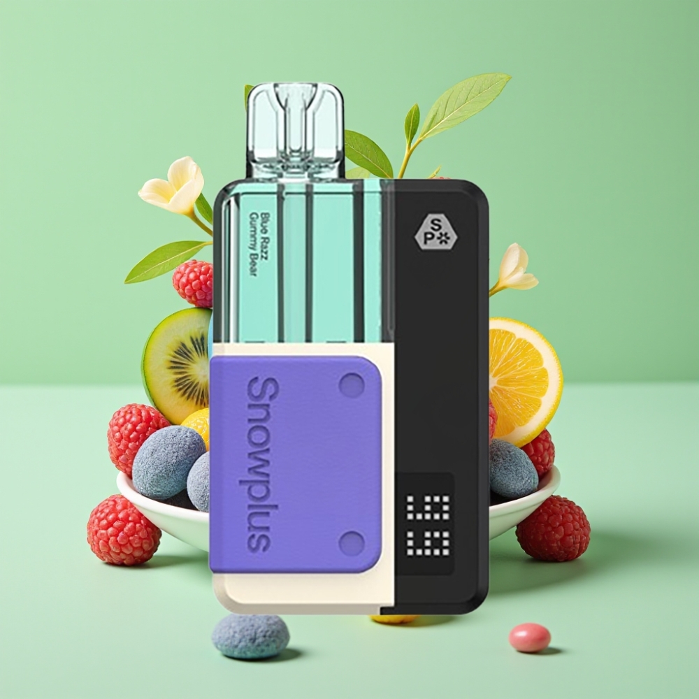 Snowplus Swift 5000 Puffs Dual Mesh Prefilled Pod Kit Plavi Razz Gumeni Medvjedić 1000 mAh